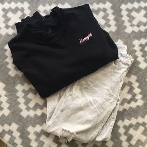 Soft black “Babygirl” embroidered pullover